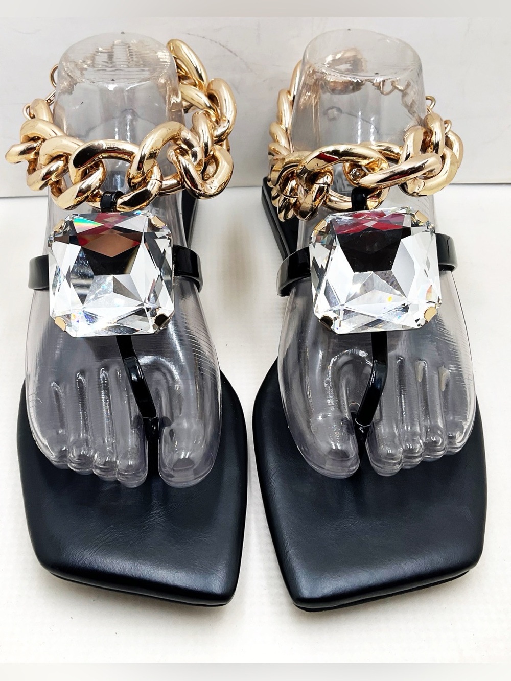 {Jeffrey Campbell} "Ring On It" Embellished Thong Sandals - Picture 14 of 16